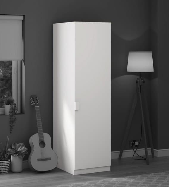 1 Door MDF Opulent Wardrobe in White furniture product