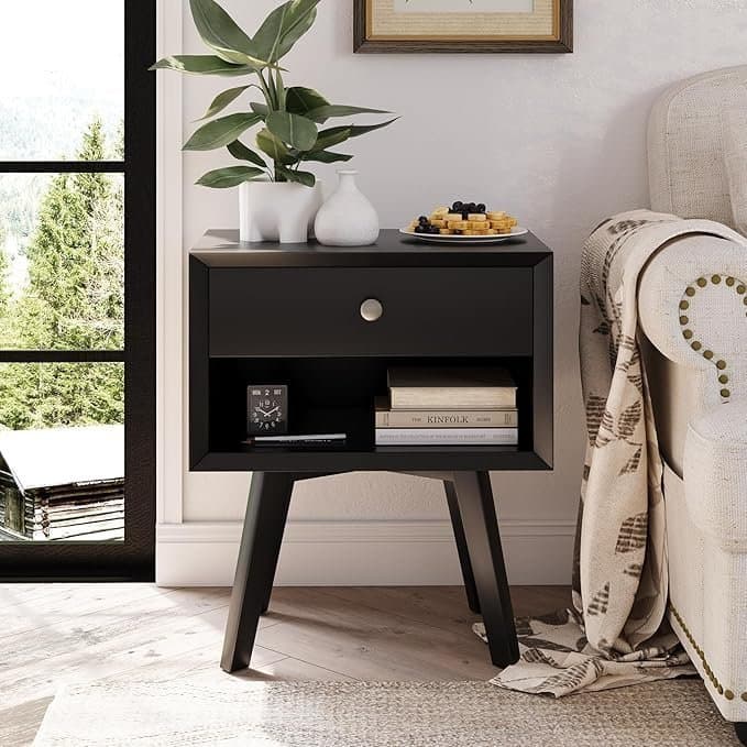 2-Drawers Night Stand in White furniture product
