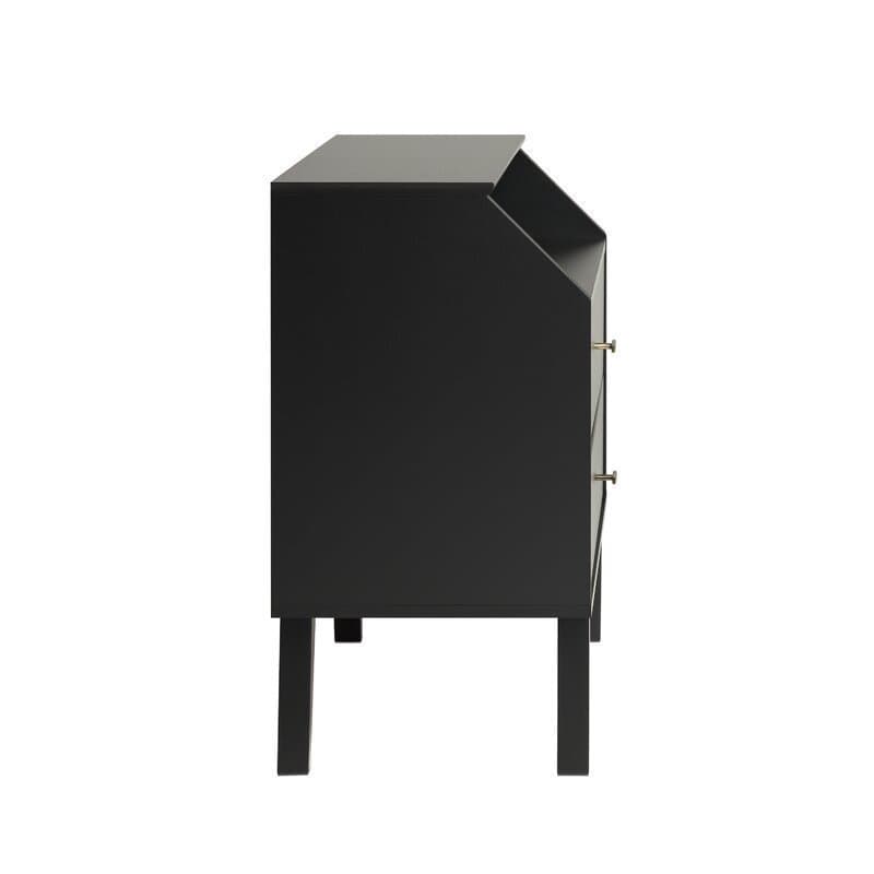 2-Drawers Night Stand in White thumbnail 3