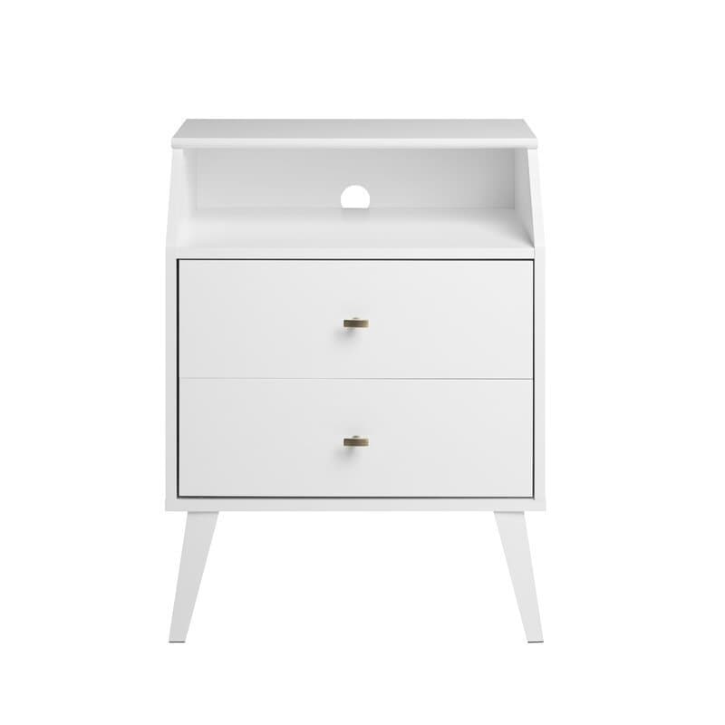 2-Drawers Night Stand in White thumbnail 5