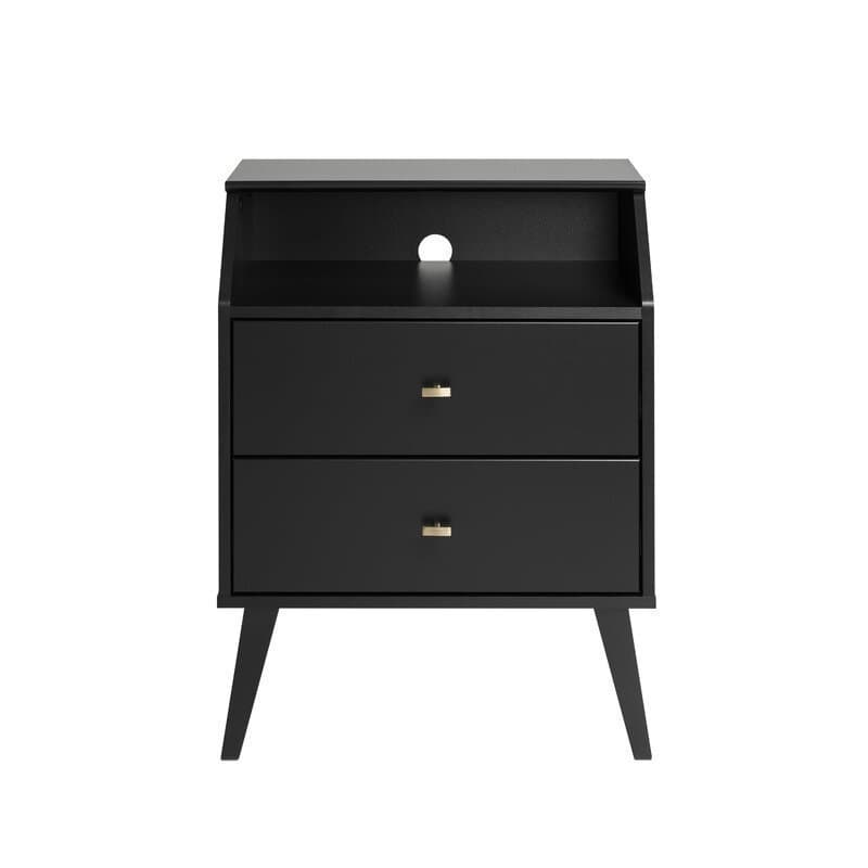 2-Drawers Night Stand in White thumbnail 6