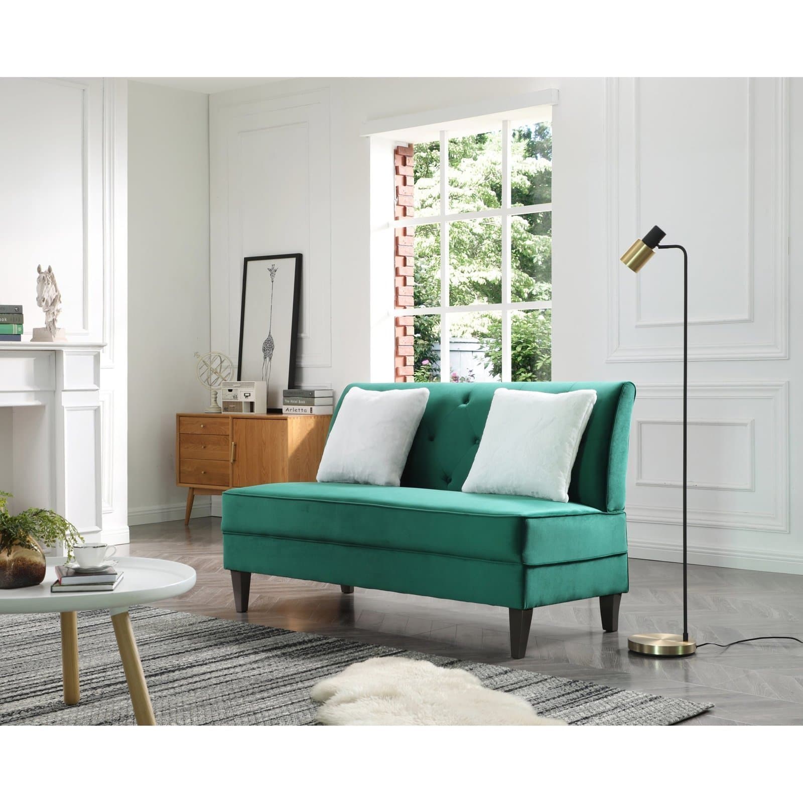 2 Seater Elegant Armless Sofa thumbnail 1