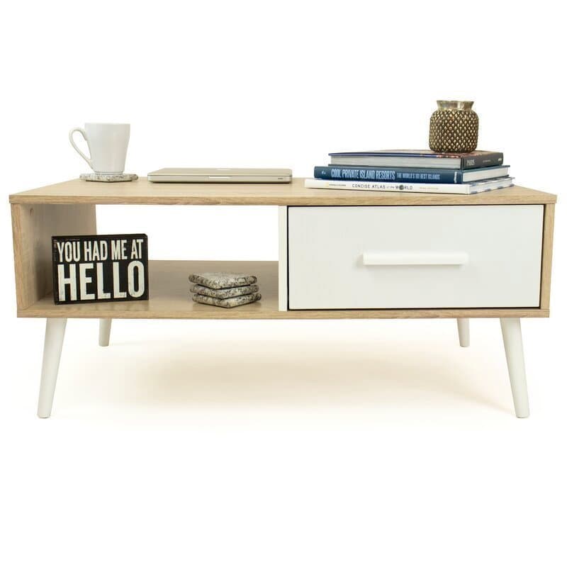 4 Legs Coffee Table with Storage thumbnail 1