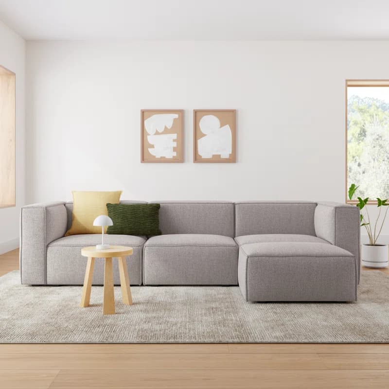 4 – Piece Modular Upholstered L-Sectional thumbnail 1