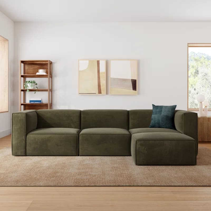 4 – Piece Modular Upholstered L-Sectional thumbnail 2