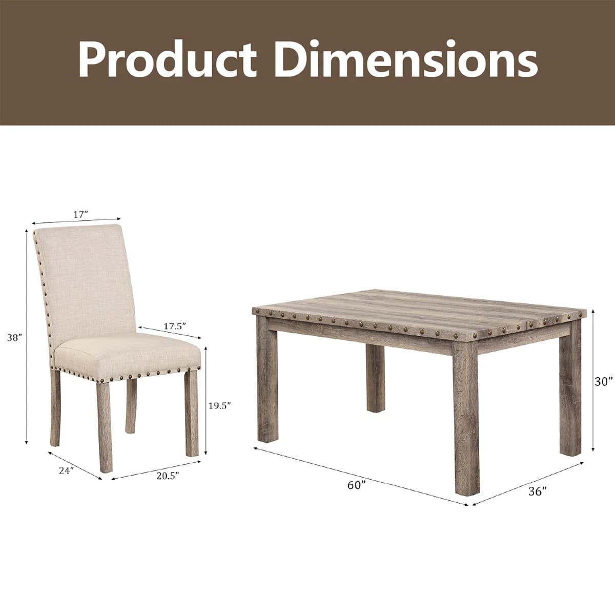 5 – Piece Dining Set thumbnail 3