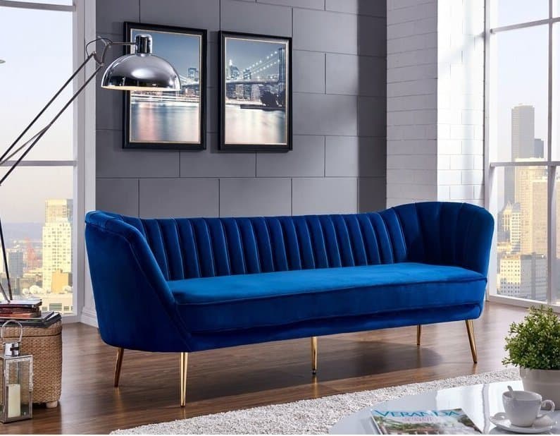 Alexandrea 3 Seater Velvet Sofa thumbnail 1
