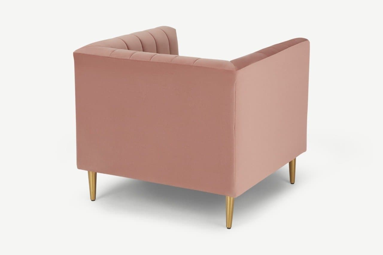 Amicie Channel Tufted Velvet Arm Chair thumbnail 5