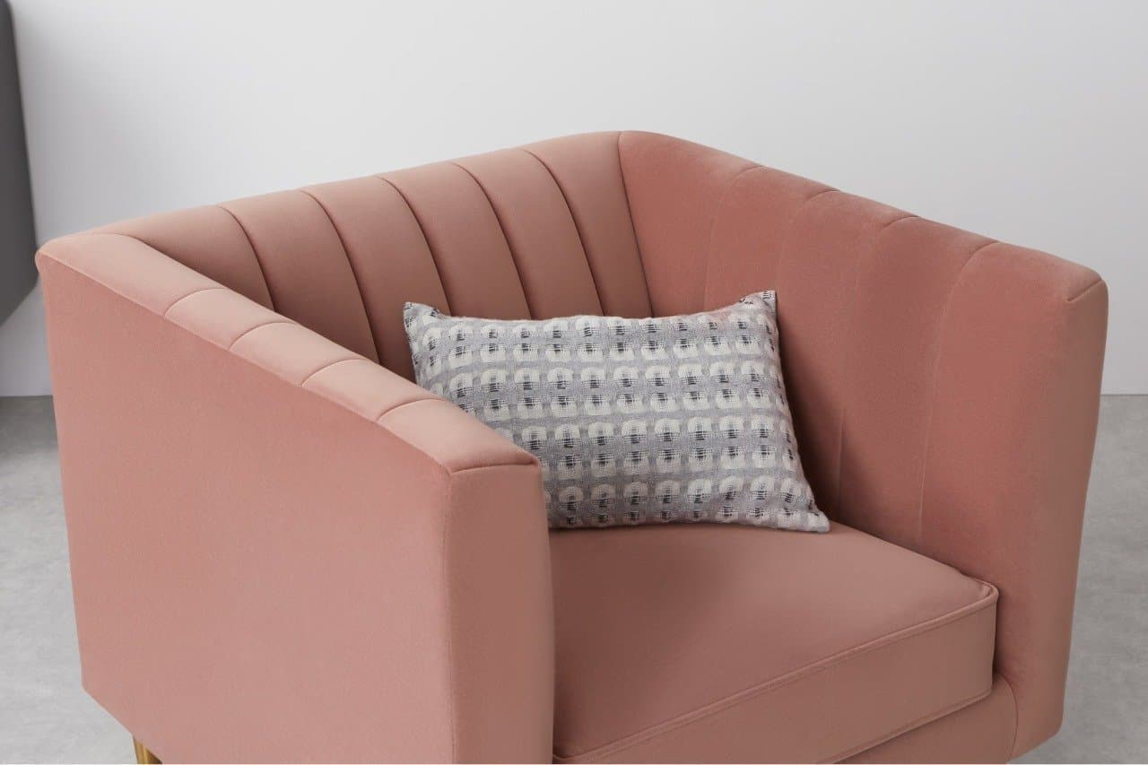 Amicie Channel Tufted Velvet Arm Chair thumbnail 7