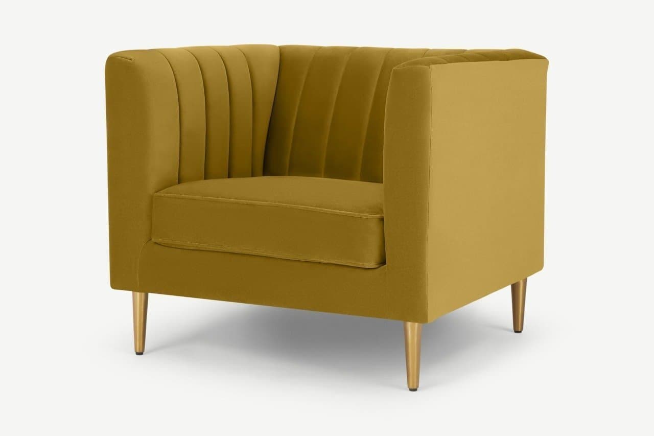 Amicie Channel Tufted Velvet Arm Chair thumbnail 8