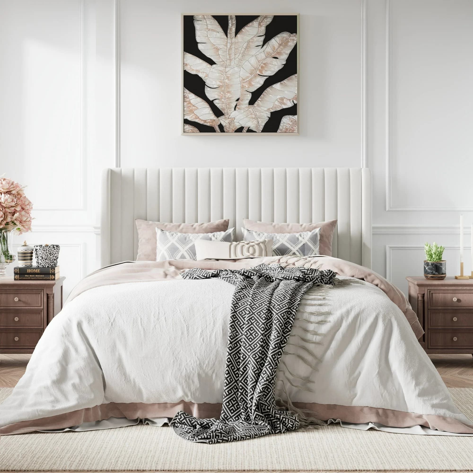 Amolife Queen Size Velvet Bed thumbnail 2