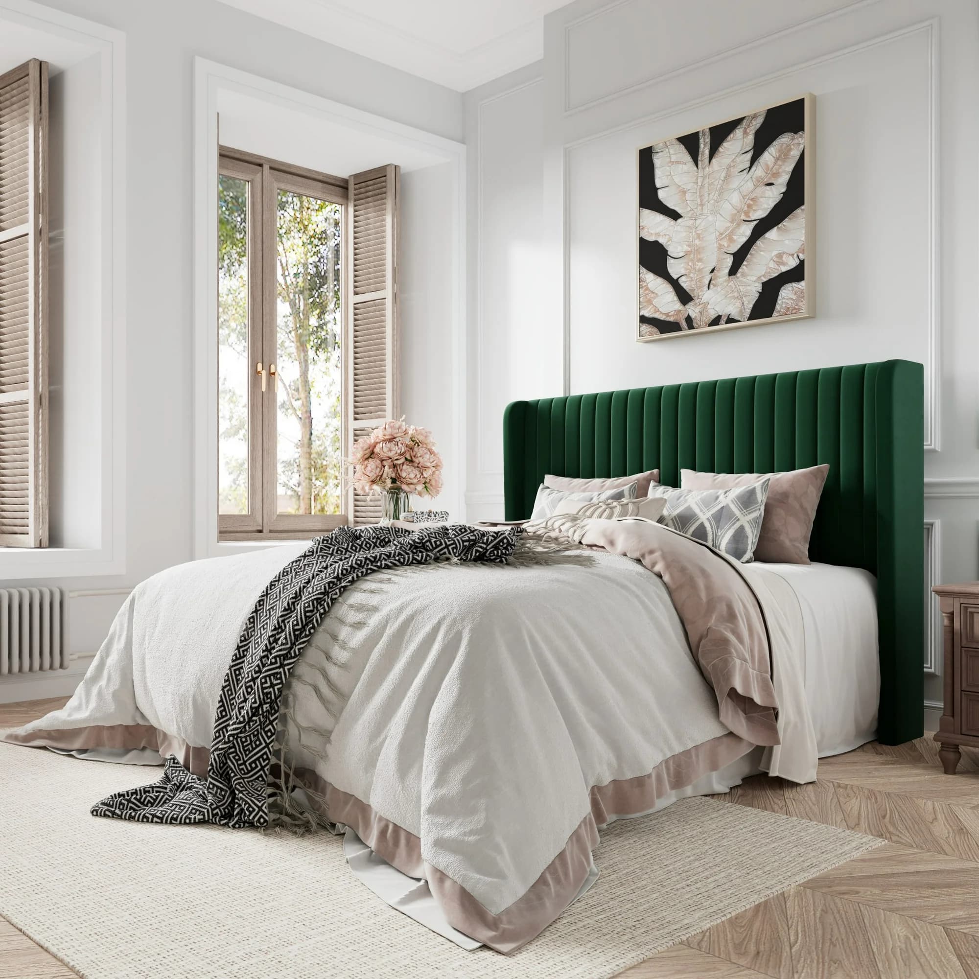 Amolife Queen Size Velvet Bed thumbnail 3