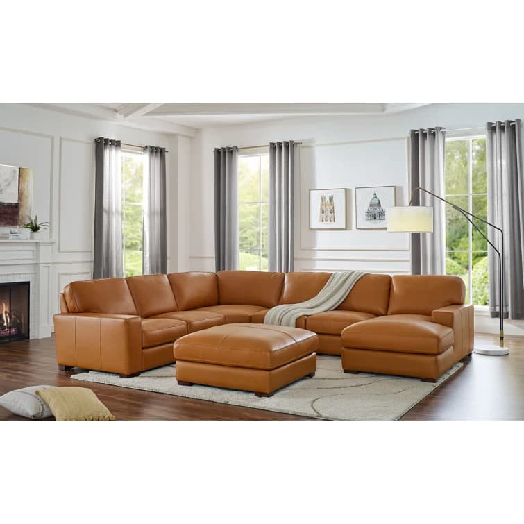 Antanisha 7 – Piece Leather Sectional thumbnail 2