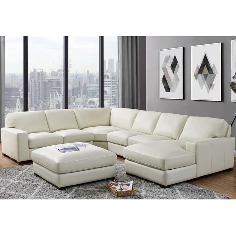 Antanisha 7 – Piece Leather Sectional thumbnail 4