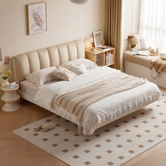 Antioch Leather Bed thumbnail 1