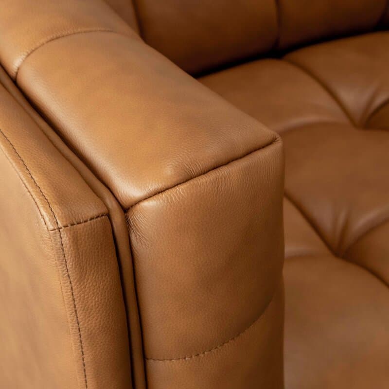 Ardrie PVC Faux Leather Flared Arm Sofa thumbnail 3