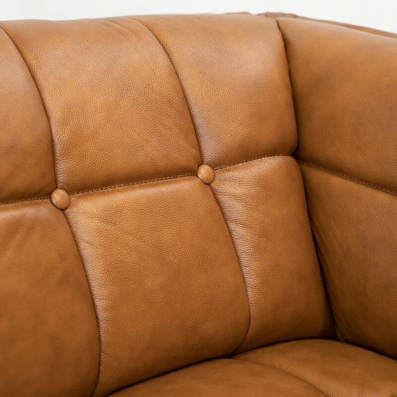 Ardrie PVC Faux Leather Flared Arm Sofa thumbnail 4