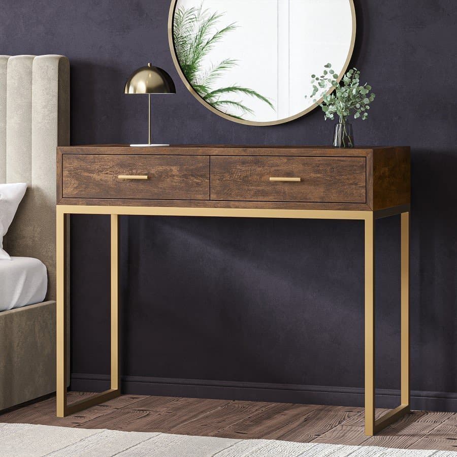 Aubrey Dressing Table with 2 Drawers thumbnail 1