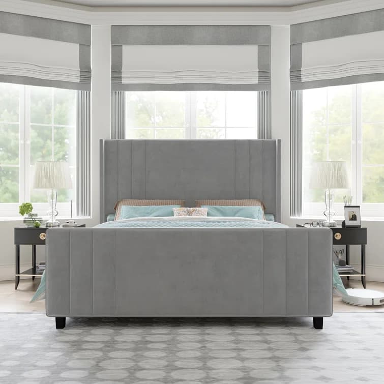 Aurieona velvet Bed thumbnail 4