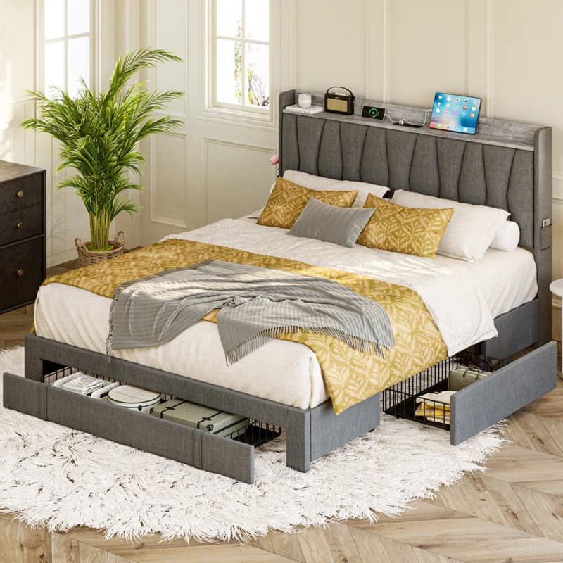 Bed Frame with 3 Drawers thumbnail 1