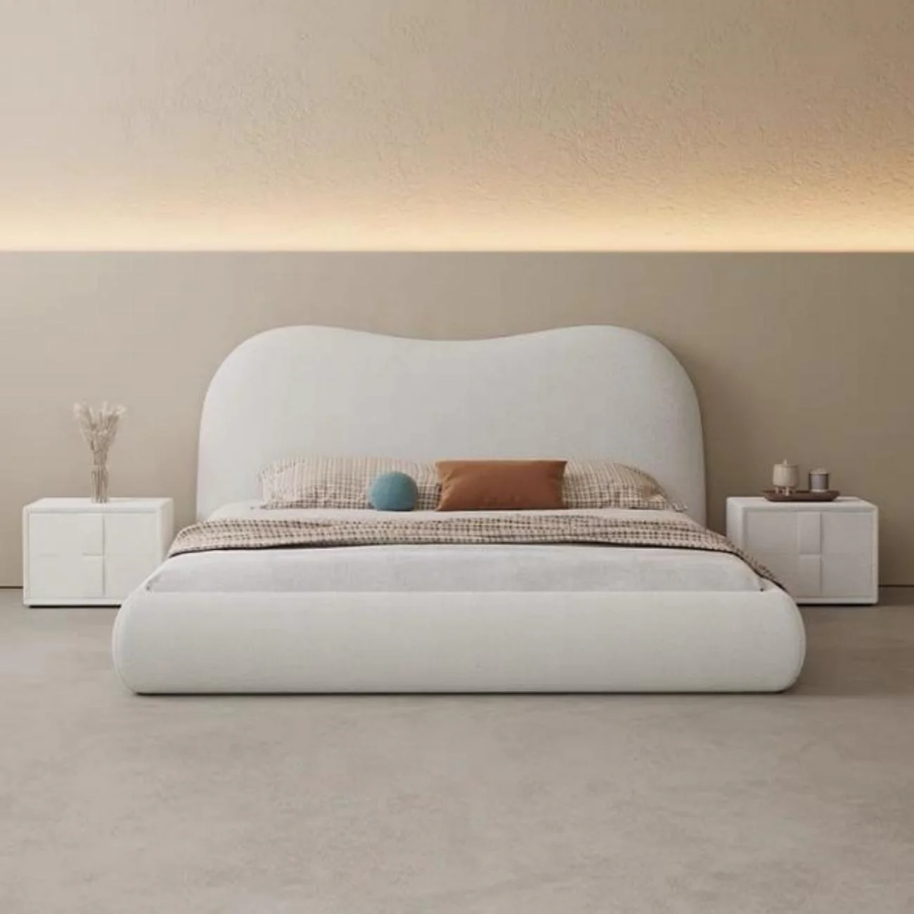 Bed with Cushioned Headboard thumbnail 2