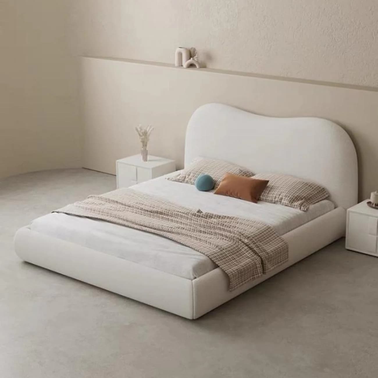 Bed with Cushioned Headboard thumbnail 4