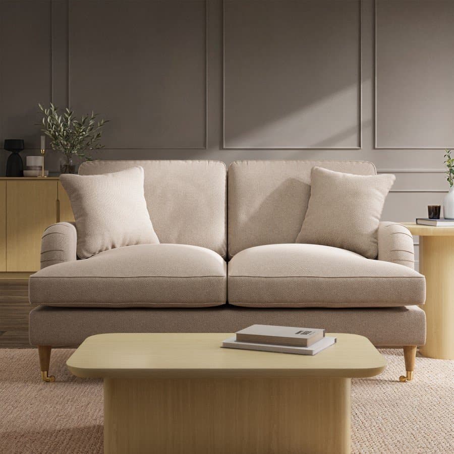 Beige Woven Fabric 3-Seater Sofa thumbnail 2