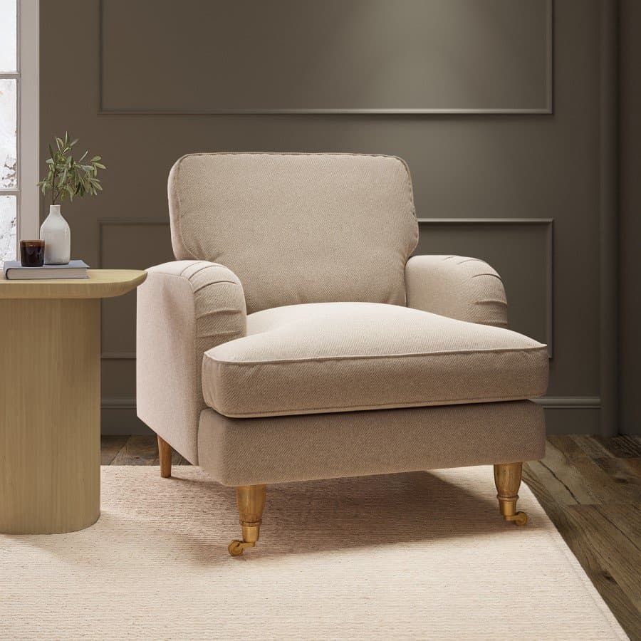 Beige Woven Fabric 3-Seater Sofa thumbnail 3