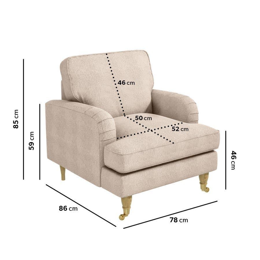 Beige Woven Fabric 3-Seater Sofa thumbnail 6