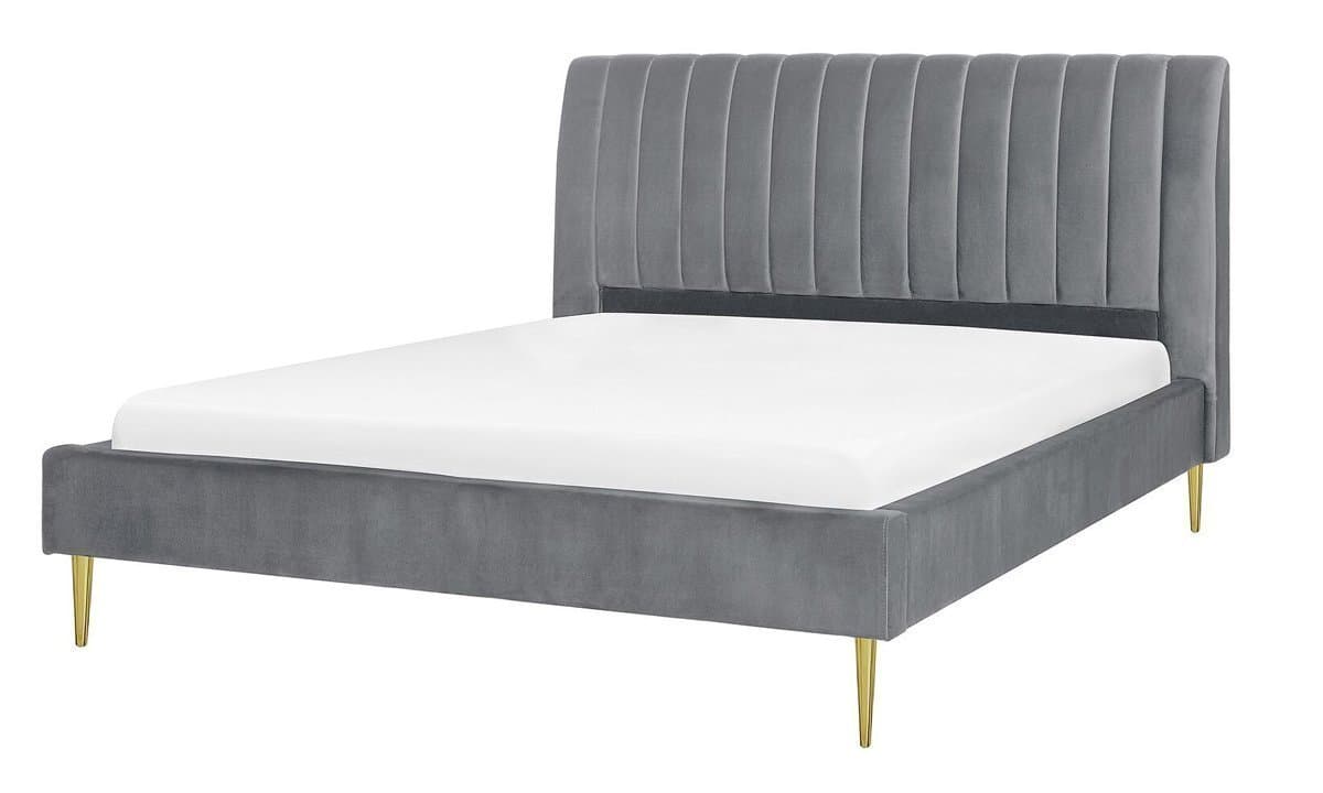 Blue Channel Tufted Velvet Bed thumbnail 2