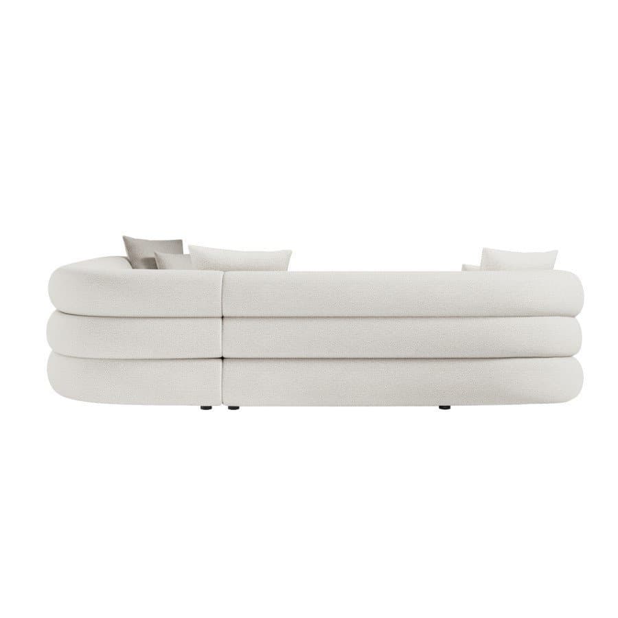 Boucle 4-Seater Curved Corner Sofa thumbnail 4