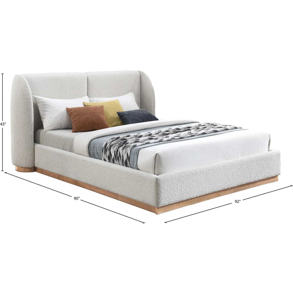 Boucle Fabric Bed thumbnail 2
