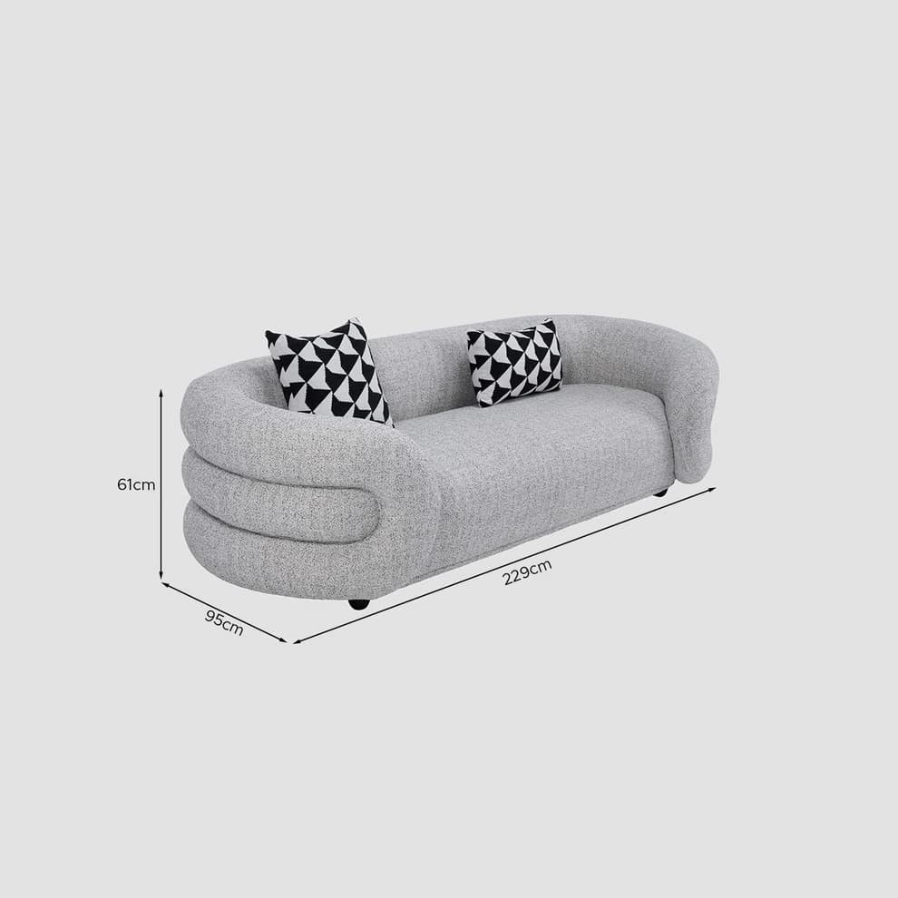 Butterfly-Inspired 3-Seater Sofa thumbnail 3