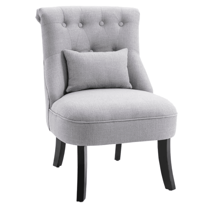 Button Tufted Chair with Cushion thumbnail 2