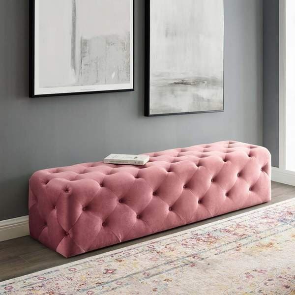 Button Tufted Entryway Bench thumbnail 3