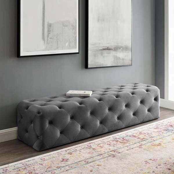 Button Tufted Entryway Bench thumbnail 5