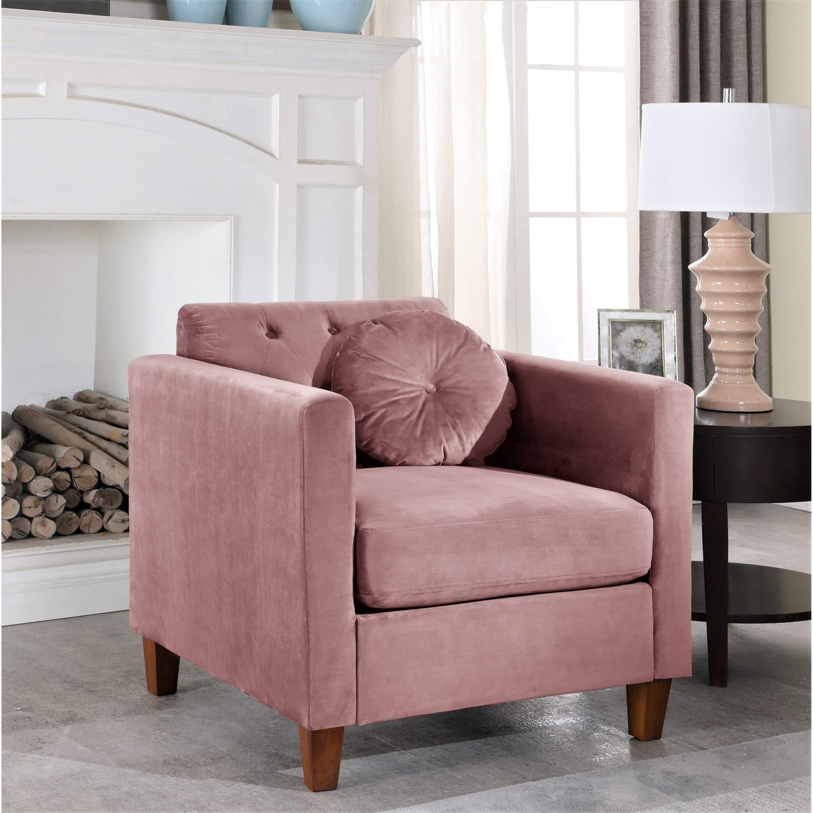 Carson Velvet Classic Arm Chair thumbnail 2