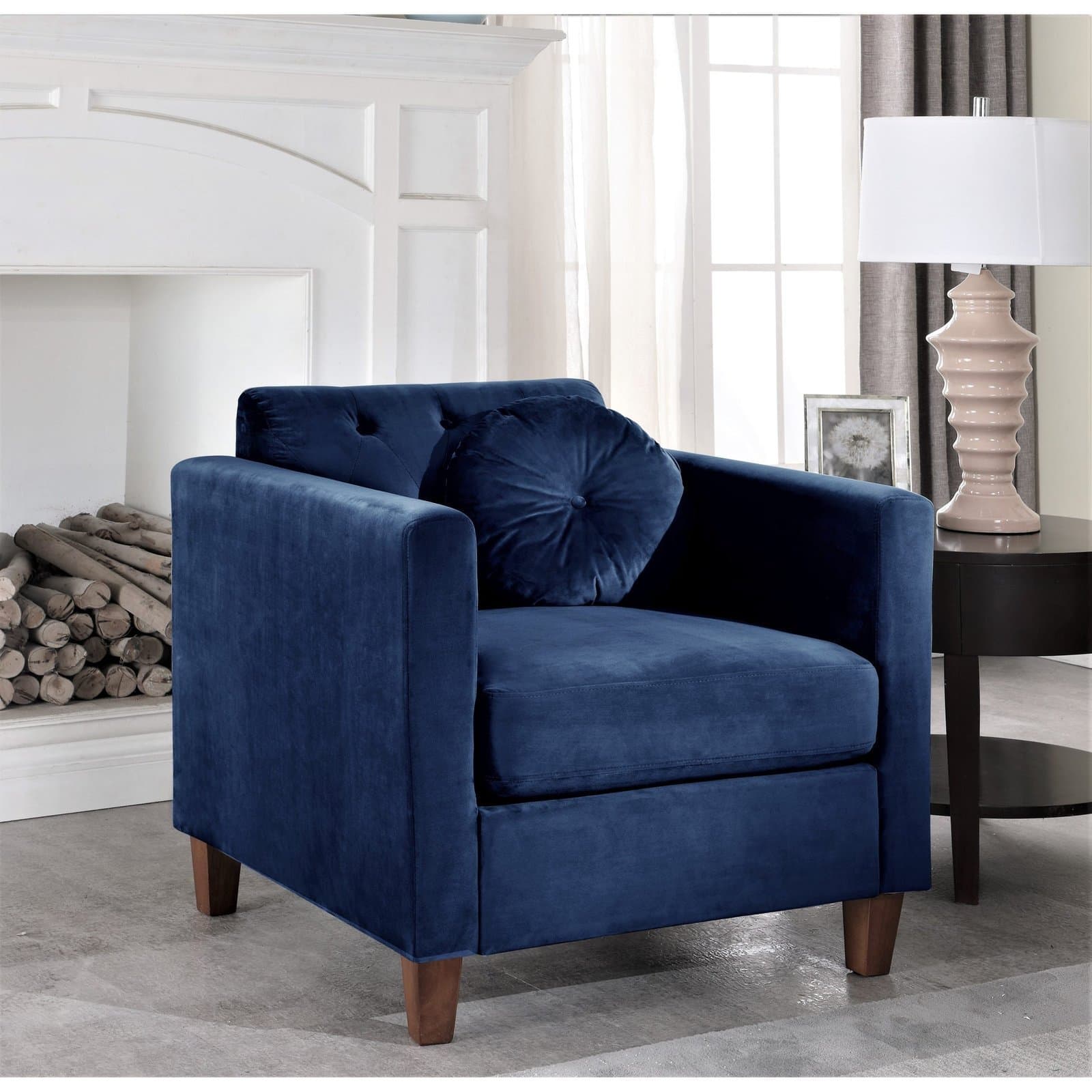 Carson Velvet Classic Arm Chair thumbnail 3
