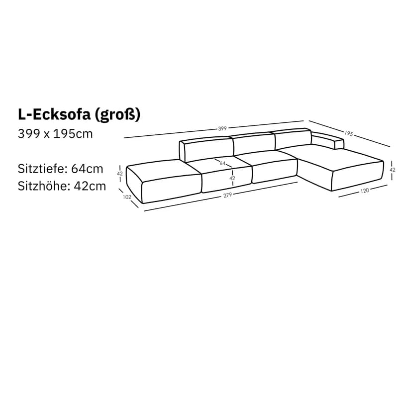 Chasidi Modular L corner sofa thumbnail 2