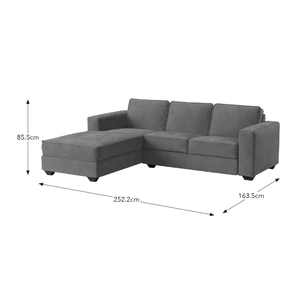 Chenille Corner Chaise Sofa thumbnail 3