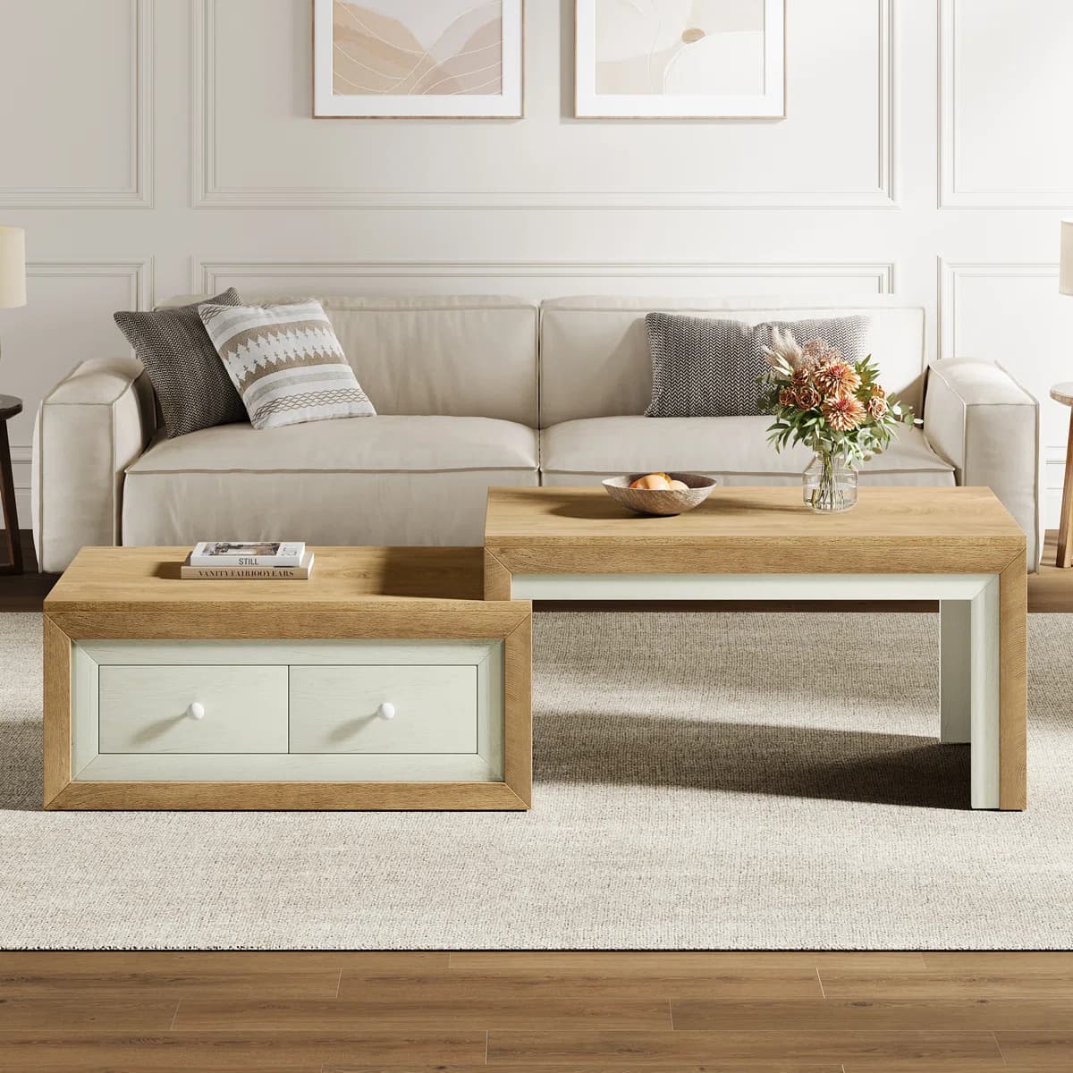 Coffee Table With 2 Drawers thumbnail 4
