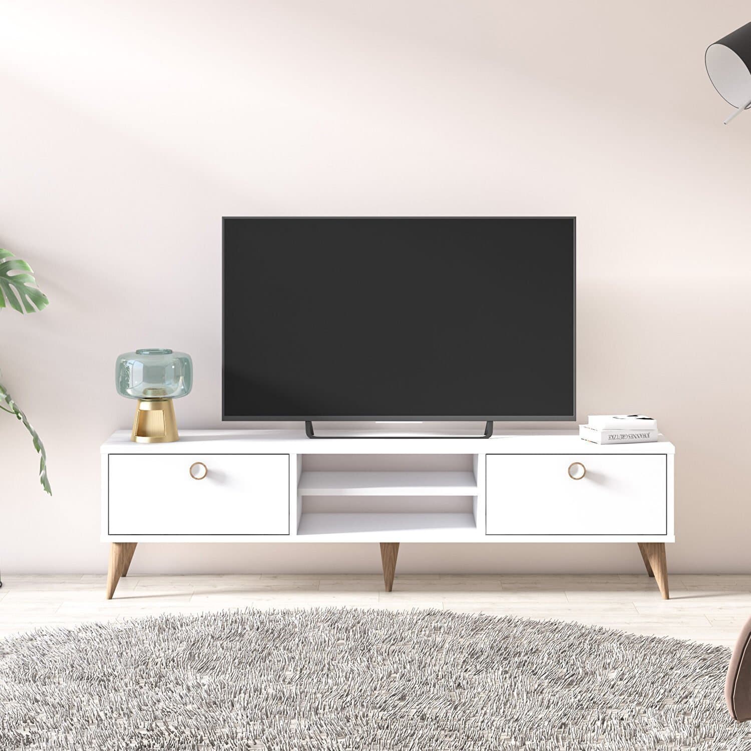 Contemporary Tv Unit with Drawers thumbnail 1