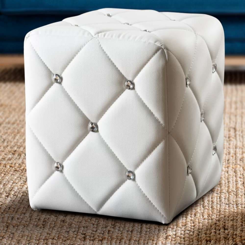 Cubie Button Tufted Ottoman thumbnail 2