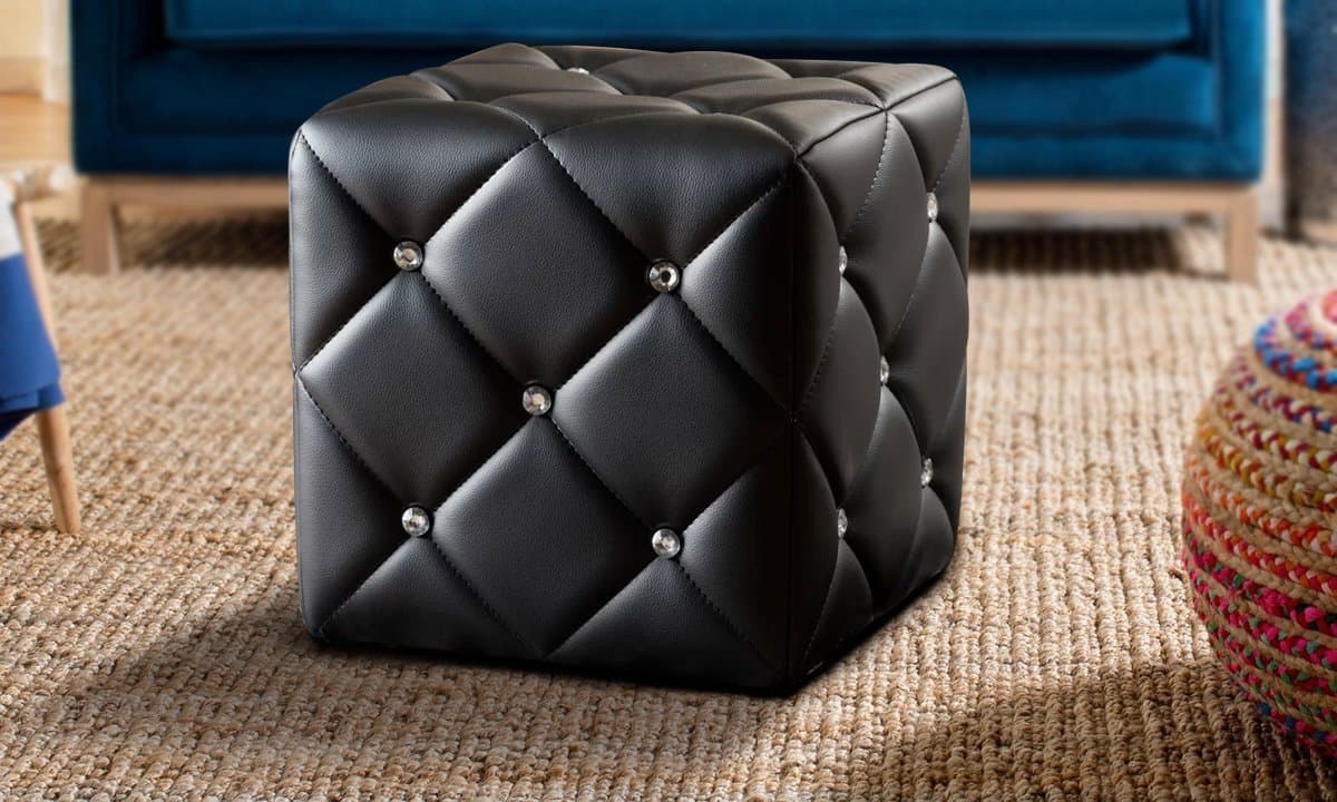 Cubie Button Tufted Ottoman thumbnail 3