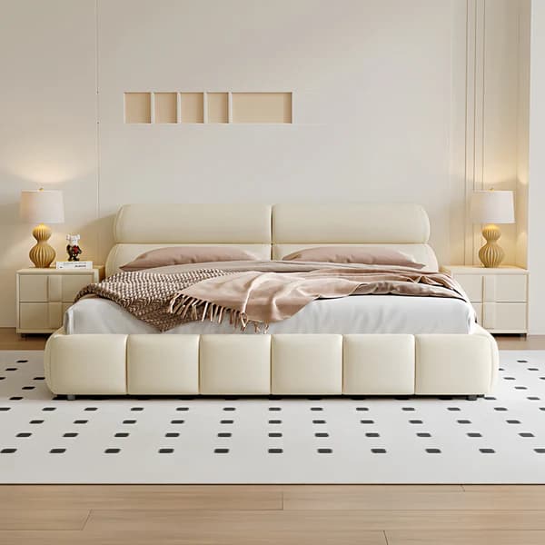 Curved Luxurious Headboard Bed thumbnail 2
