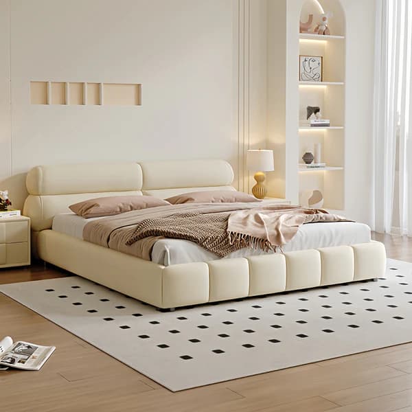 Curved Luxurious Headboard Bed thumbnail 3