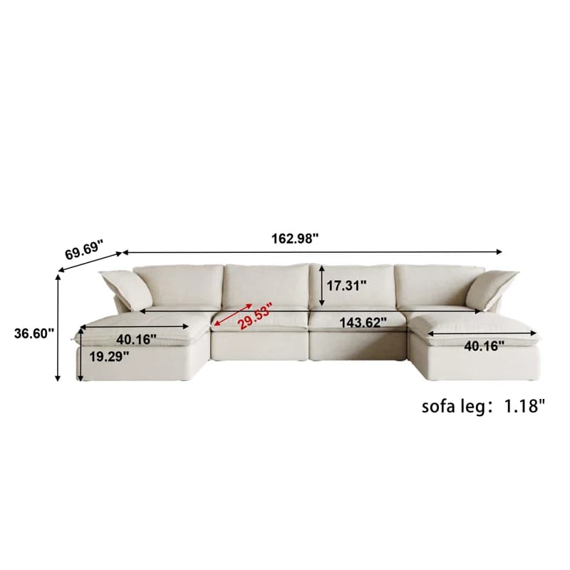 Damyn 6-Piece Upholstered Sofa thumbnail 6