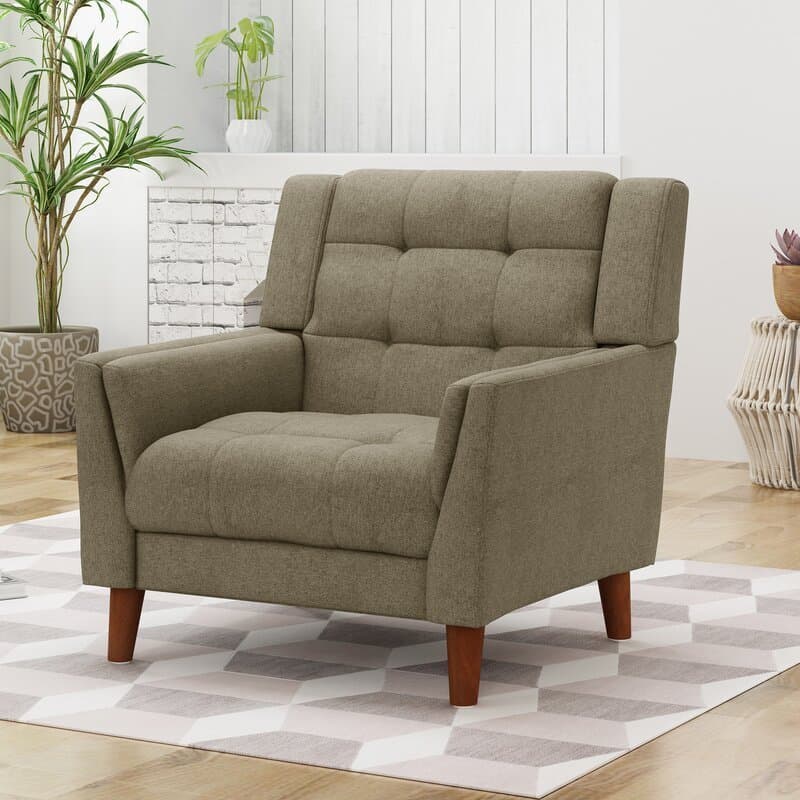 Davidas Wide Tufted Armchair thumbnail 2
