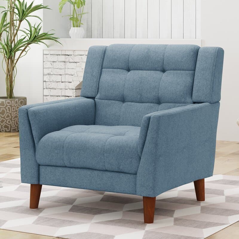 Davidas Wide Tufted Armchair thumbnail 1