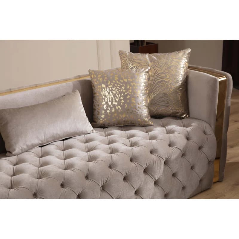 Doruk Tufted 3-Piece Velvet Set thumbnail 4